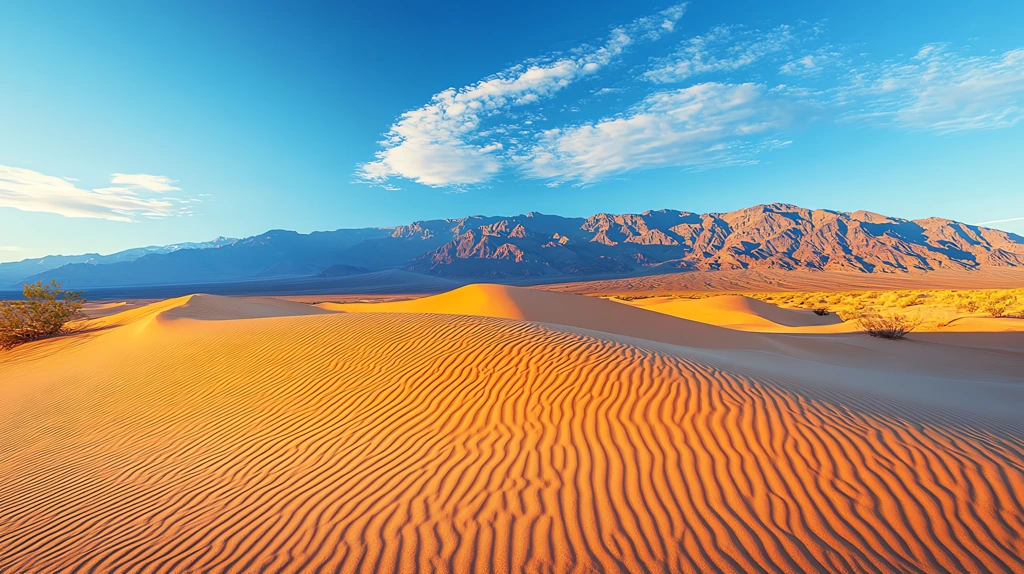 desert landscape golden sand dunes desktop wallpaper 4k