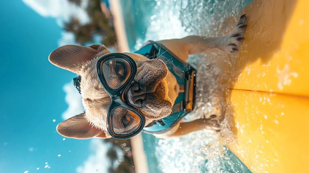 dog photo in a divers suit phone wallpaper 4k