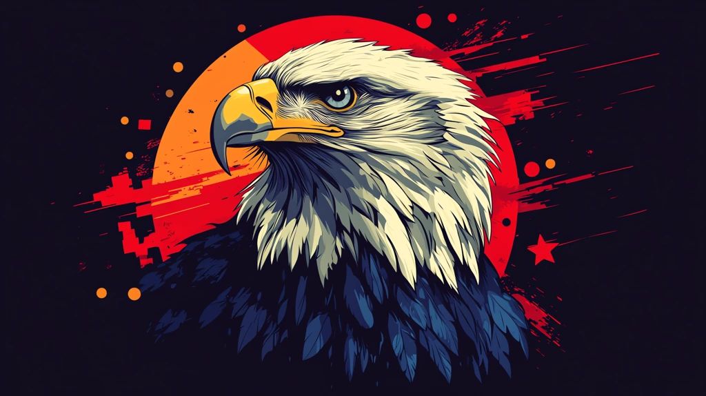 eagle flag of the united states desktop wallpaper 4k