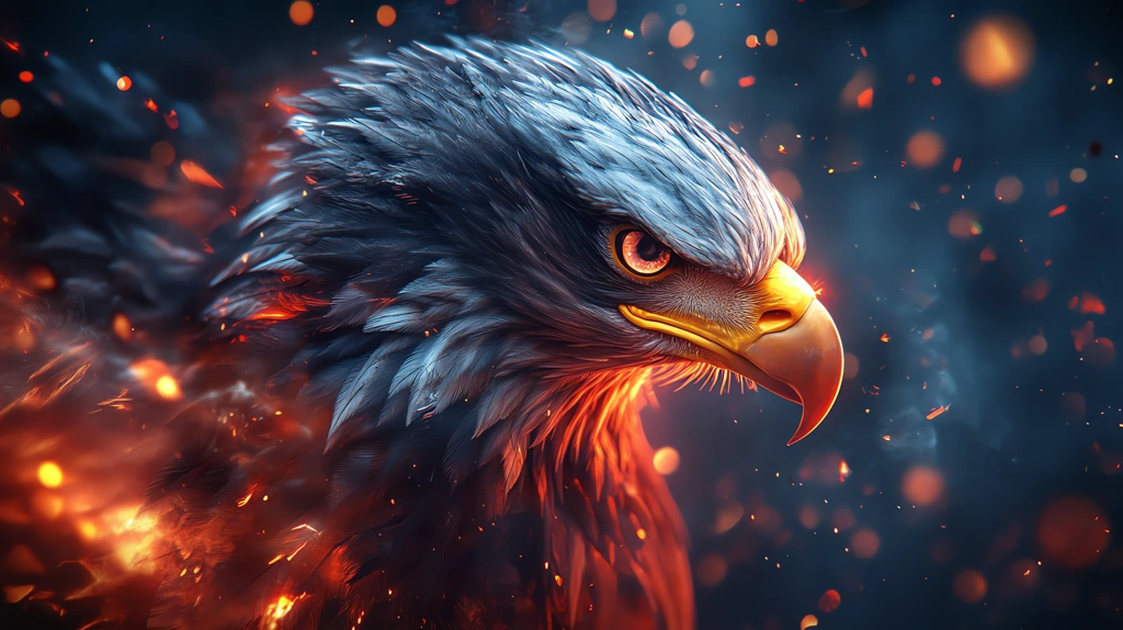 eagle flag of the united states splicing together desktop wallpaper 4k