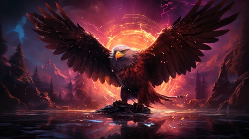 eagle flying circle 3 16x9 animals desktop wallpaper online free download 4k