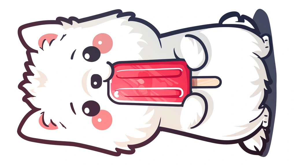 eating a popsicle cute white dog phone wallpaper 4k