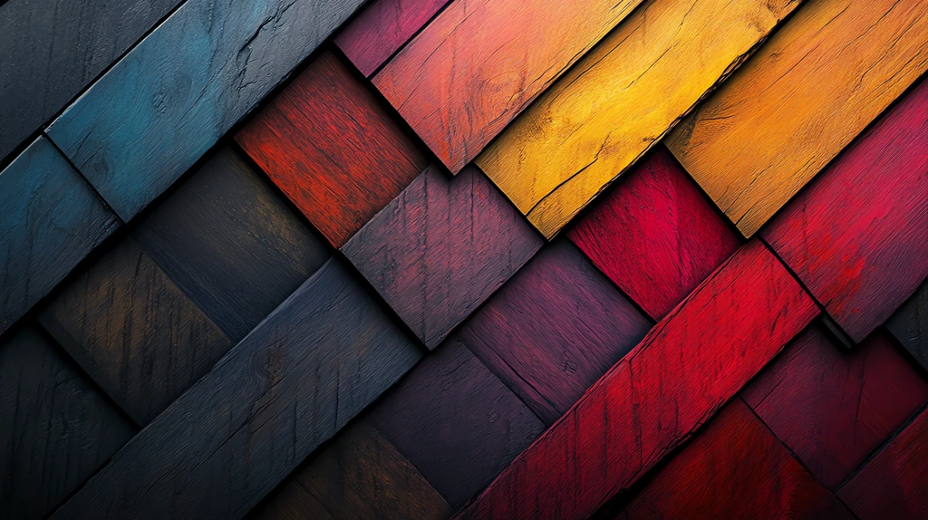 elegant rainbow colors creative geometric wood desktop wallpaper 4k