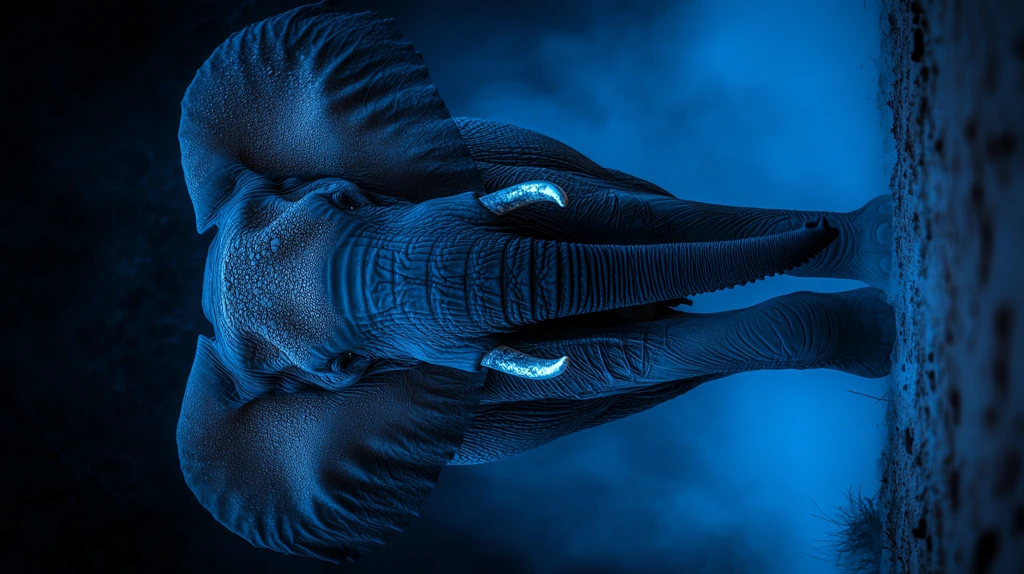 elephant front looking night easy blue and dark phone wallpaper 4k