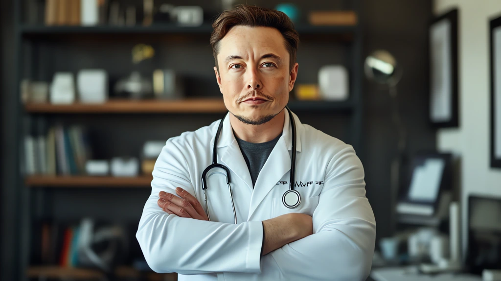 elon musk become a doctor desktop wallpaper 4k