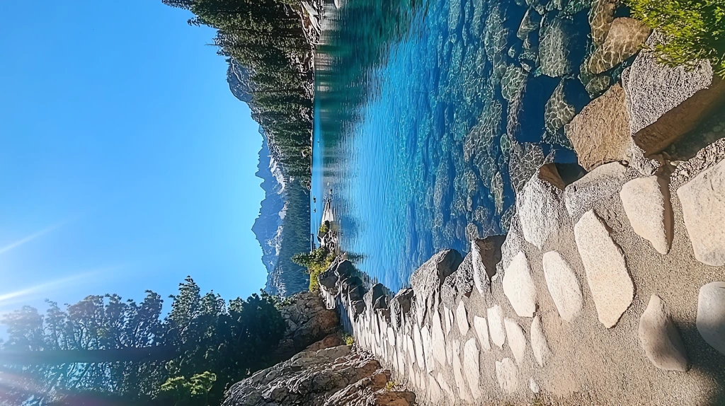 emerald bay at lake tahoe lake during the day phone wallpaper 4k