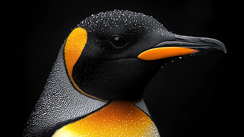 emperor penguin fantastic realism hallotype acidwave desktop wallpaper 4k