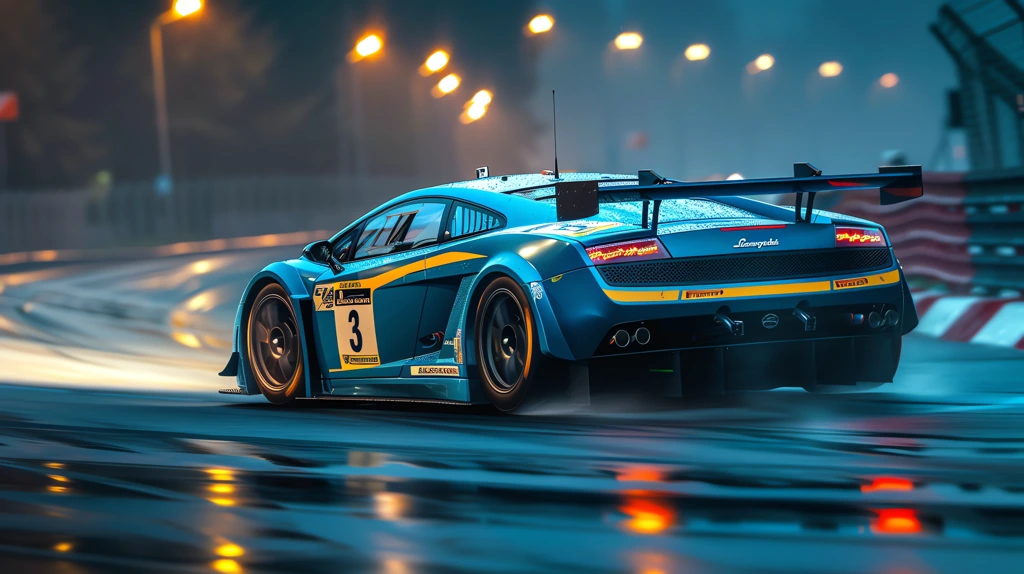 endurance championship lamborghini gallardo gt3 azure blue desktop wallpaper 4k