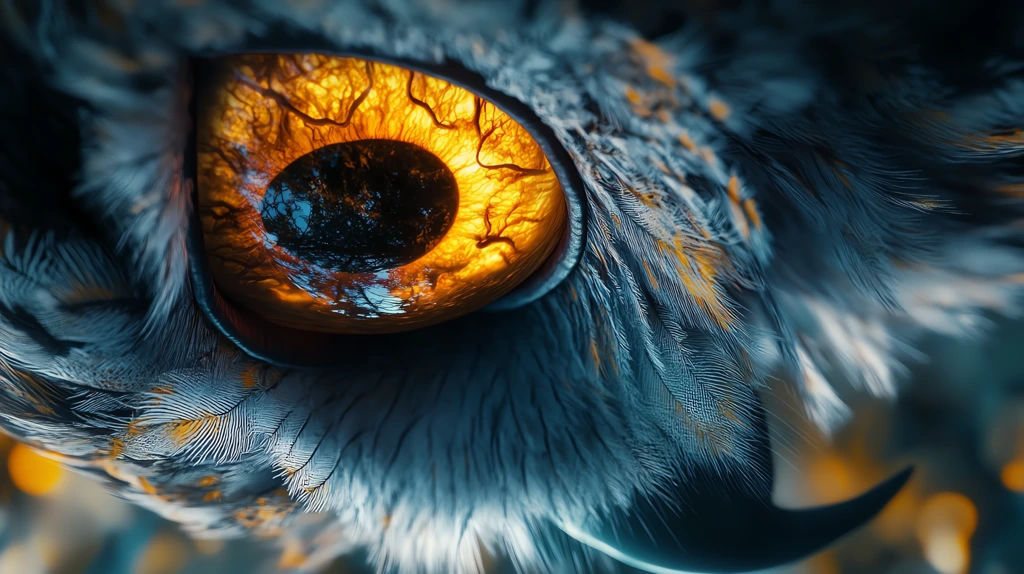 evil growing inside eye of a floral owls phone wallpaper 4k