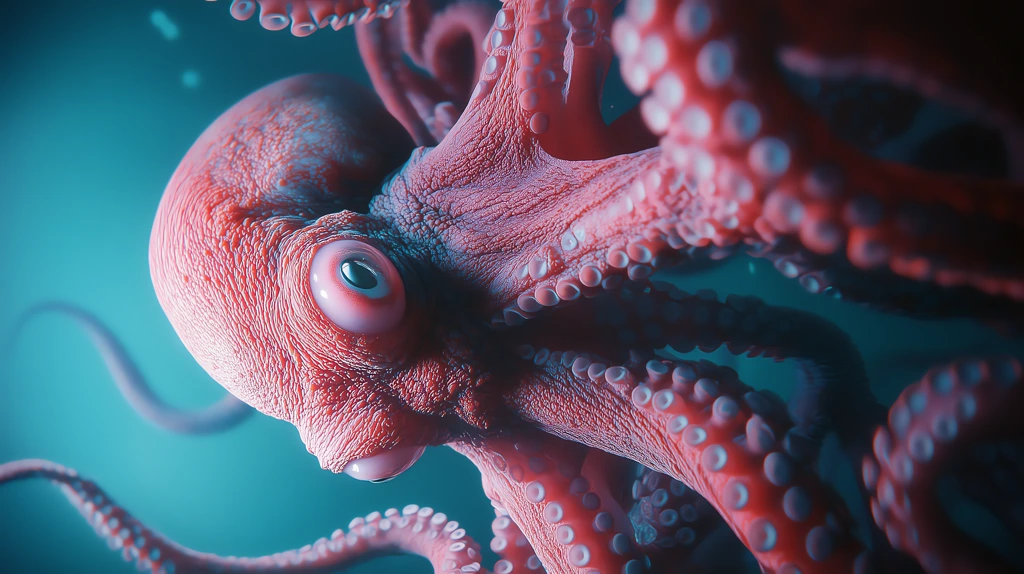 extremely closeup on the octopus eye phone wallpaper 4k