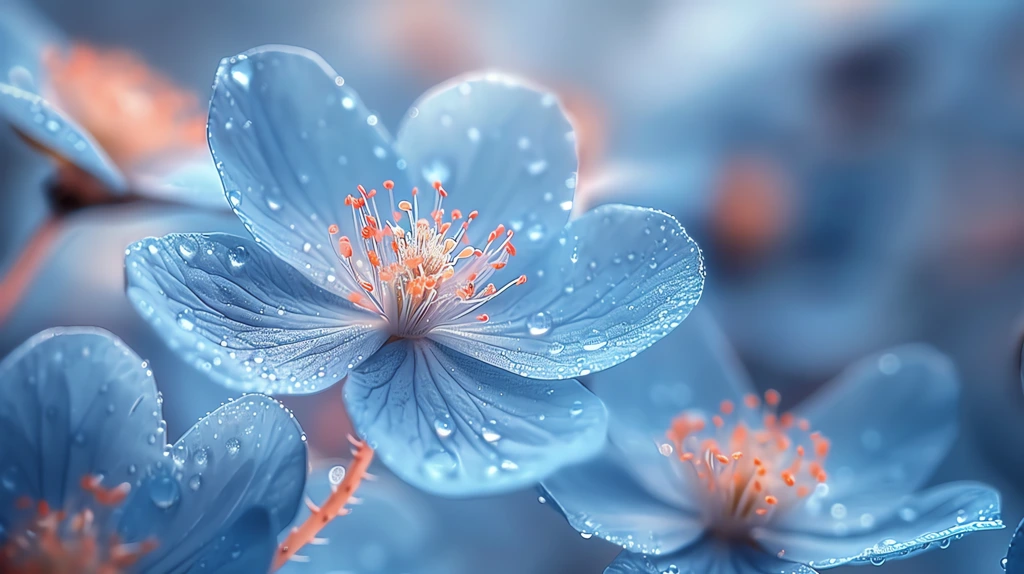 fairy tale the magic of sky blue flowers desktop wallpaper 4k