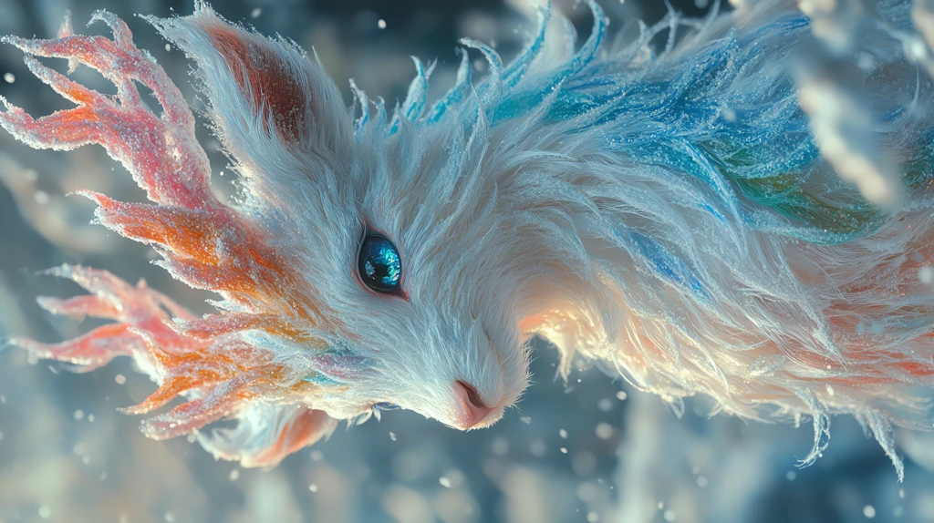 fantasy snow creature version four phone wallpaper 4k