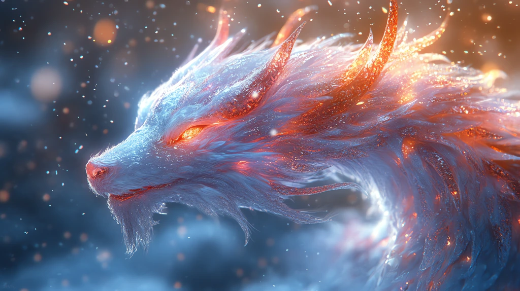 fantasy snow creature version one desktop wallpaper 4k