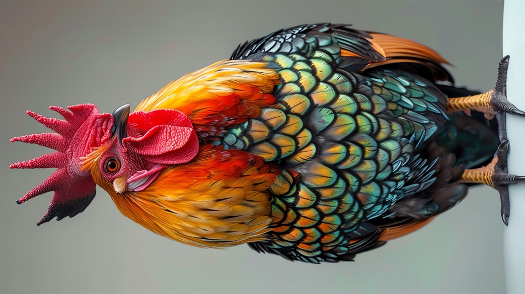 fat bantam realistic colorful style phone wallpaper 4k