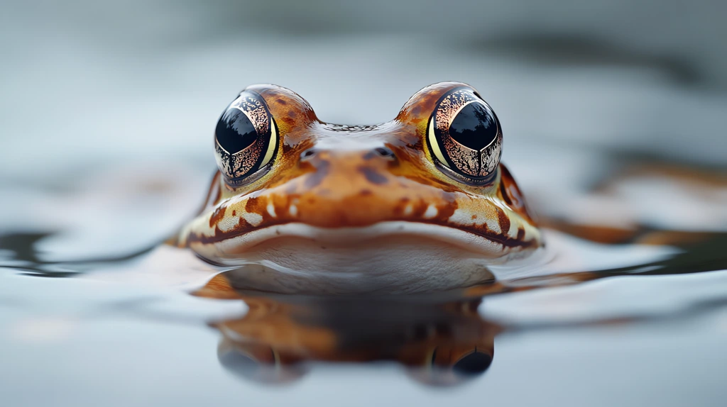 fearful demeanor of a frog its body frozen desktop wallpaper 4k