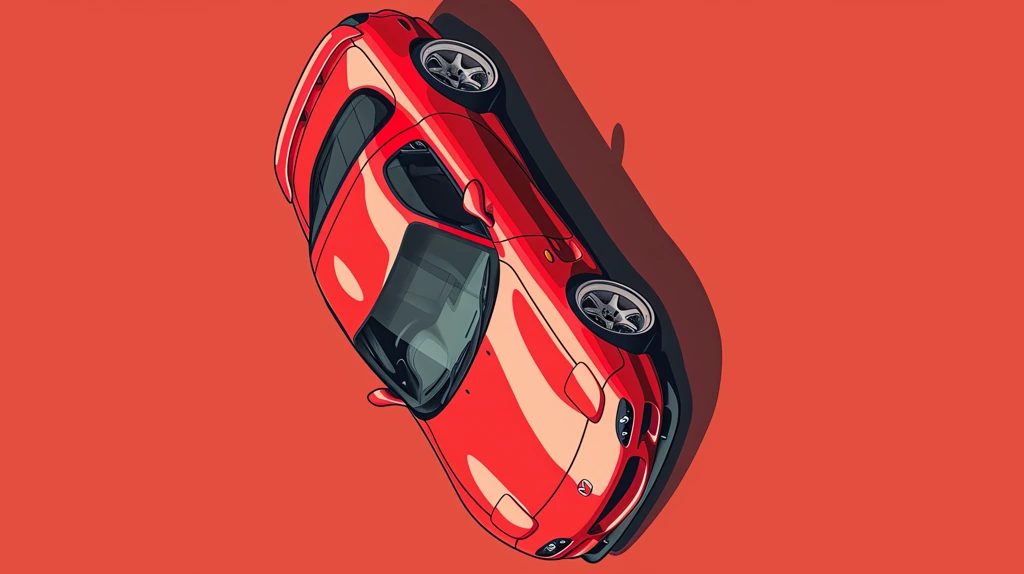 feature a visually tuned and customized car in an isometric phone wallpaper 4k