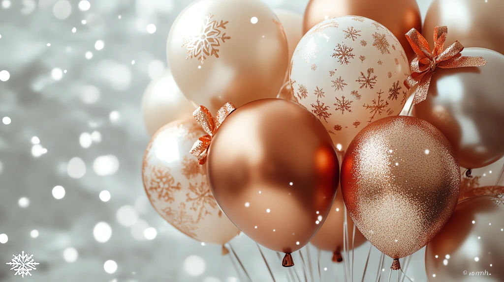 festive snow and ice balloons version three desktop wallpaper 4k