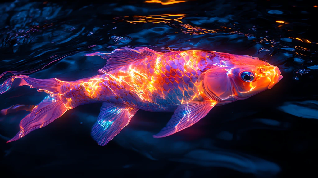 flying fish neon contour version two desktop wallpaper 4k