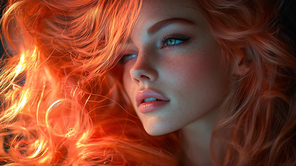 fox mixed blended with a beautiful redhead blonde desktop wallpaper 4k