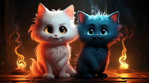 friendly cute cat style 3 comics cartoons desktop wallpaper online free download 4k