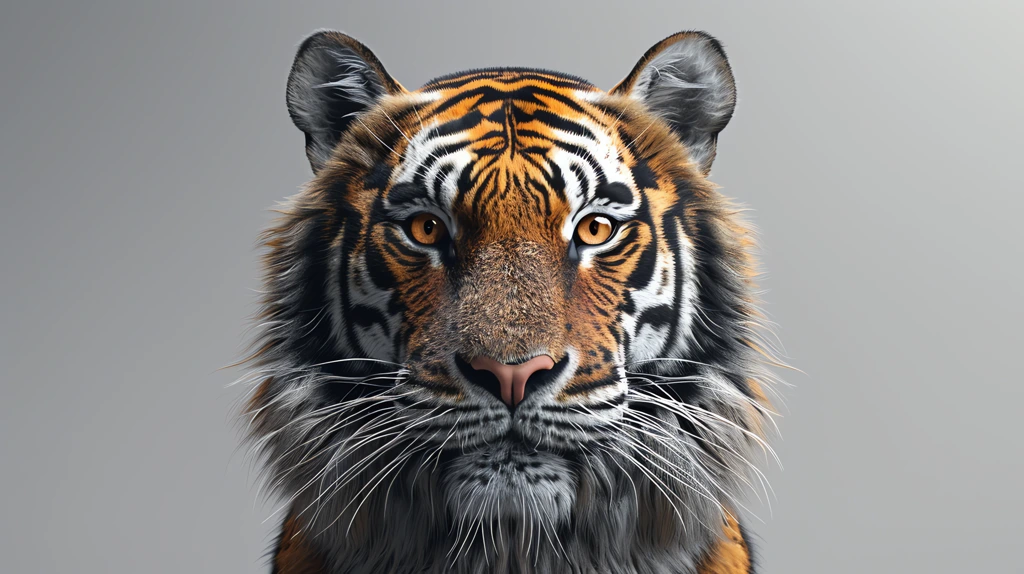 frontview of a tiger desktop wallpaper 4k