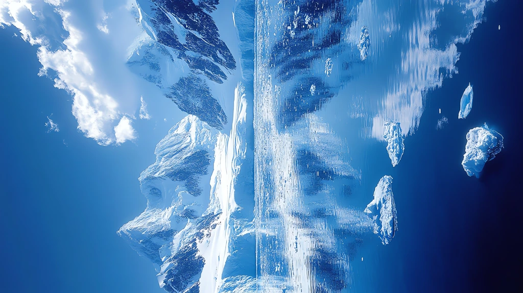 glacier melting glaciers collapsing into the sea detailed depiction phone wallpaper 4k