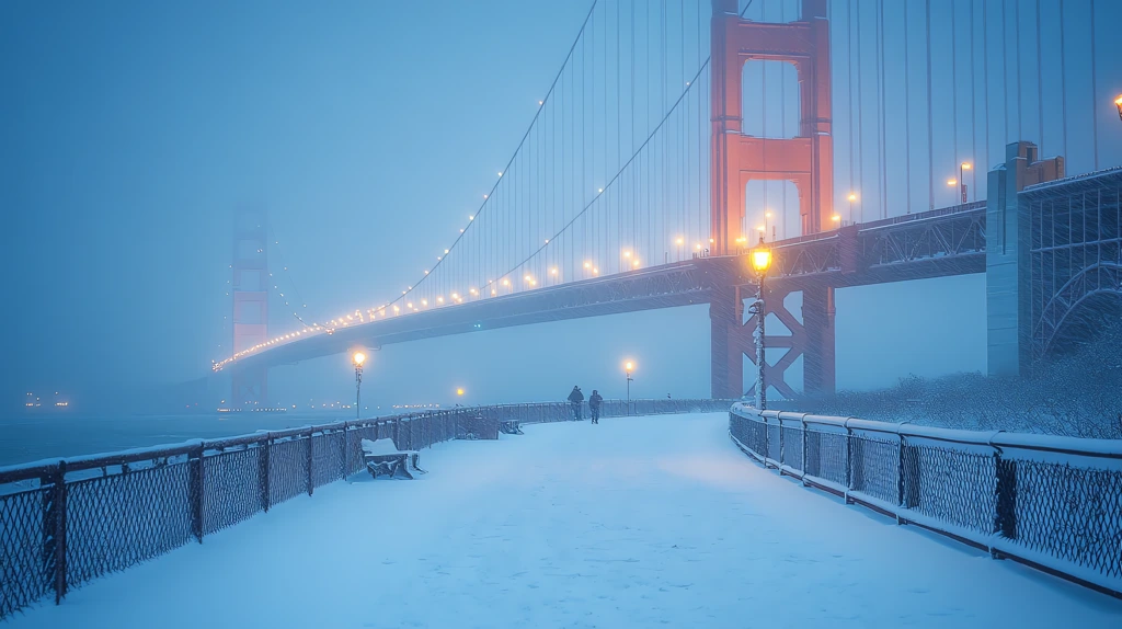 golden gate bridge fog version one desktop wallpaper 4k