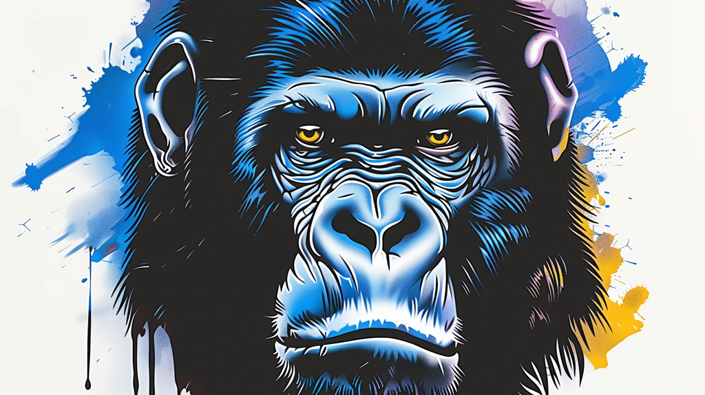 graffity blue ape desktop wallpaper 4k
