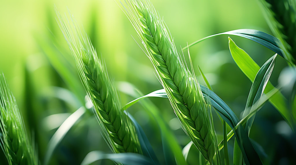 green wheat is growing in the sun on the morning desktop wallpaper 4k