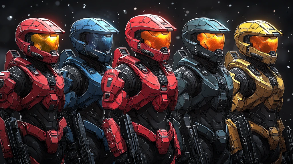 halo game themed emote mastercheif version four desktop wallpaper 4k