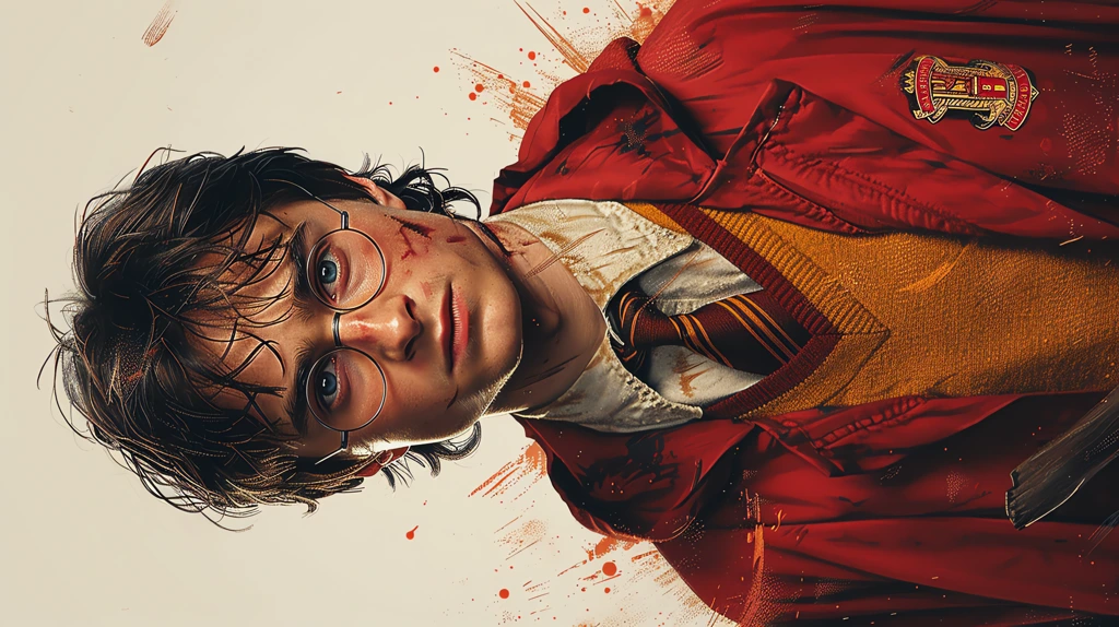 harry potter riding a broomstick phone wallpaper 4k