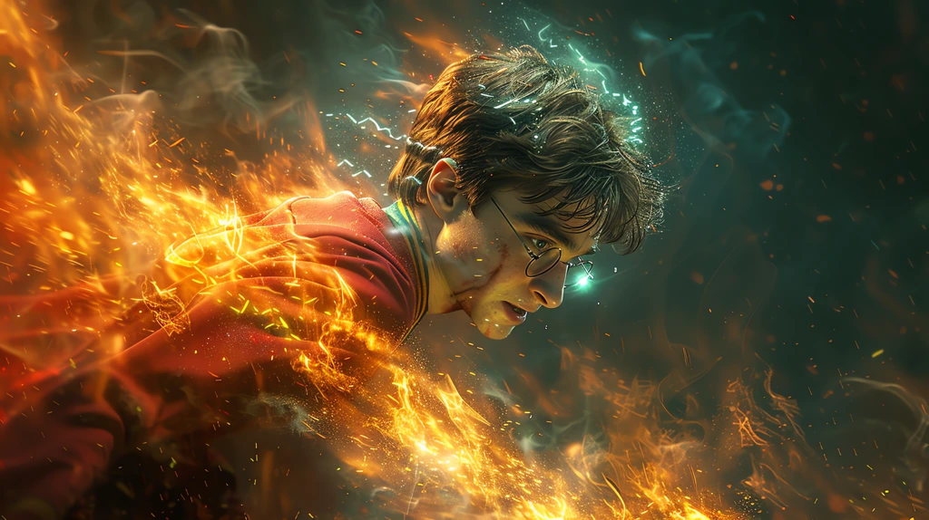 harry potter with football shoes raiding desktop wallpaper 4k