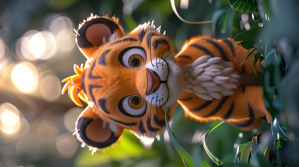 high-quality 3d model of an tiger phone wallpaper 4k