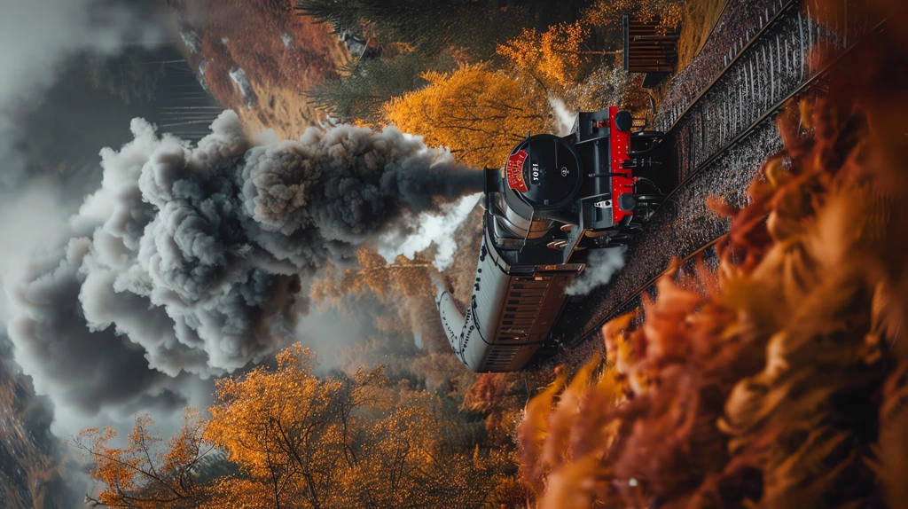 hogwarts express in autumn real phone wallpaper 4k