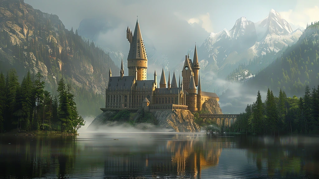 hogwarts harry poter in pixar style desktop wallpaper 4k