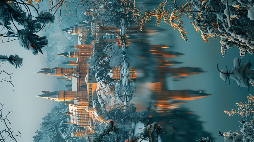 hogwarts winter captured by dslr camera phone wallpaper 4k