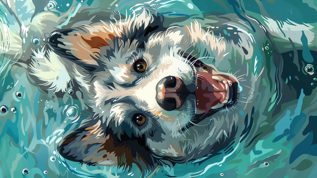 husky dog swimming phone wallpaper 4k