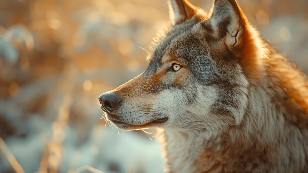 hyper realistic wildlife of strong healthy alpha male wolf desktop wallpaper 4k