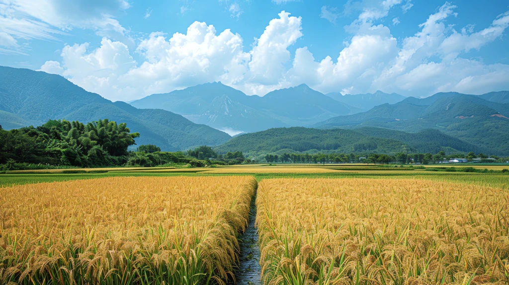 in autumn the golden rice fields in the nanshan area of shenzhen desktop wallpaper 4k