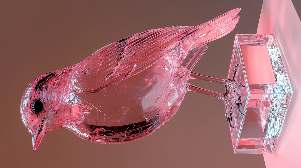 inside a glass square bird contains phone wallpaper 4k