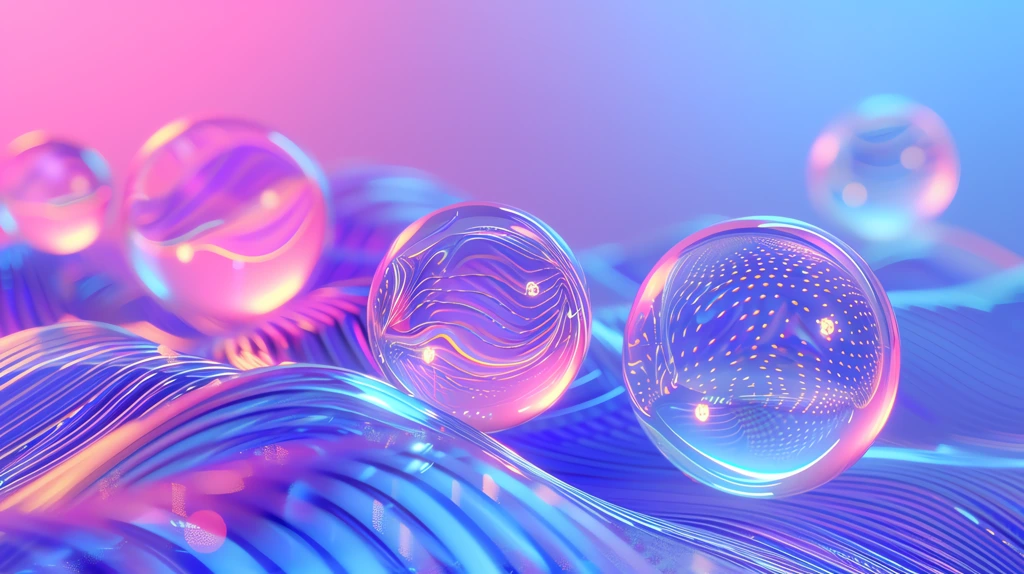 iridescent bubbles desktop wallpaper 4k