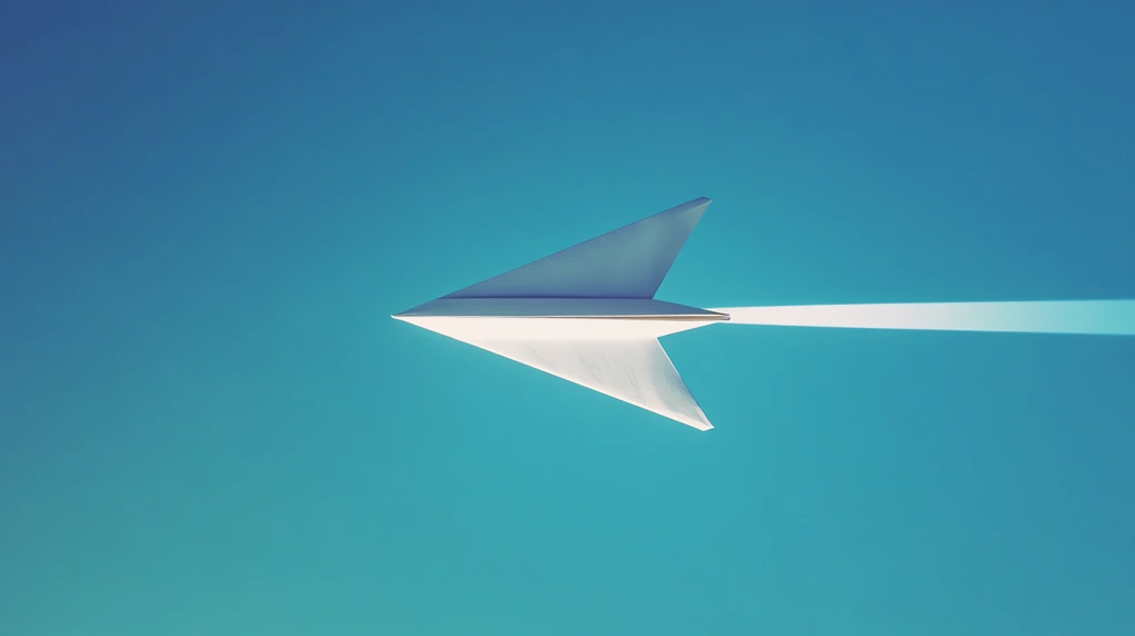 isolated paper airplane on a clear blue phone wallpaper 4k