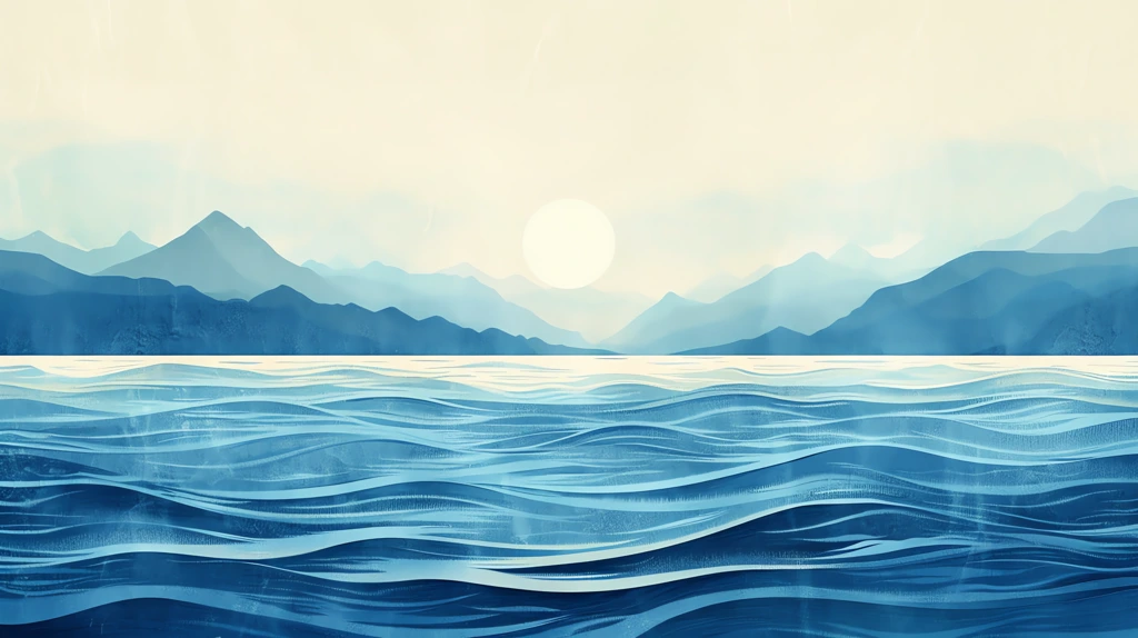 japanese minimalism landscapes blue bright desktop wallpaper 4k