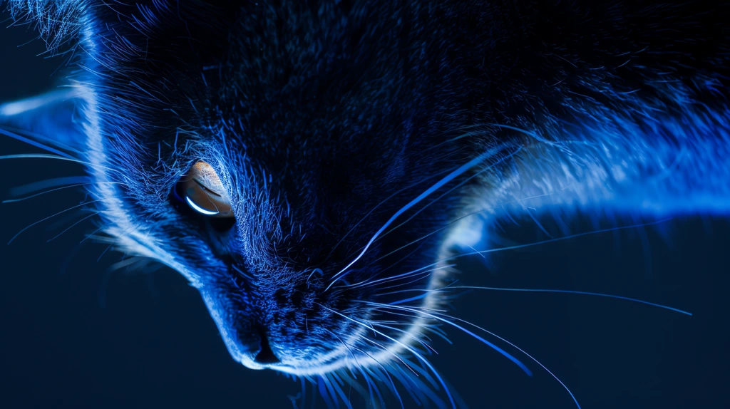 klein blue fashionphotography serious cat weiwei exquisite phone wallpaper 4k