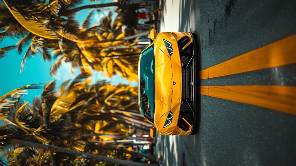 lamborghini parked up in the middle of the road phone wallpaper 4k