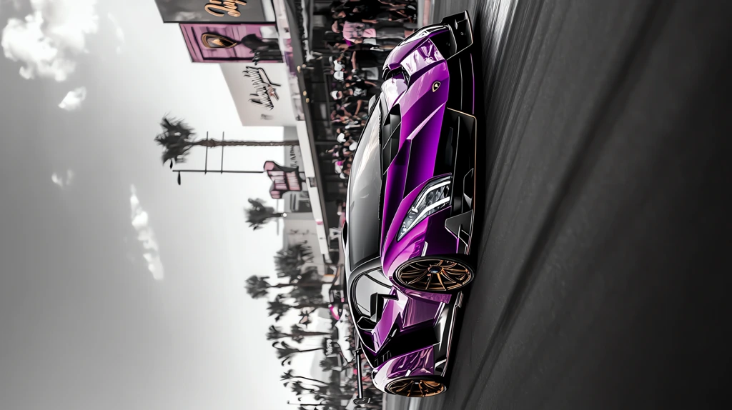 lamborghini veneno racing in drag racing event phone wallpaper 4k