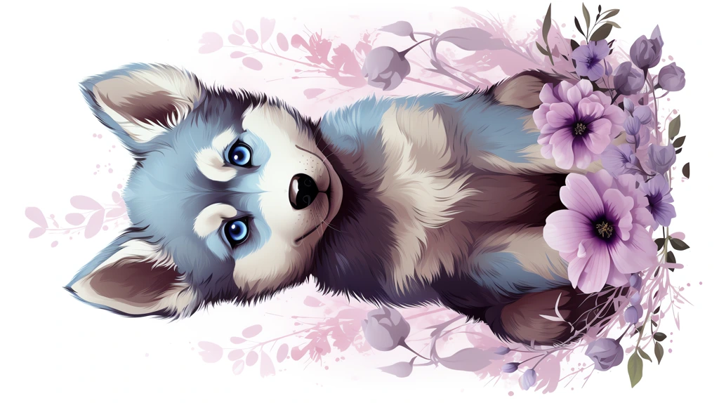 lavender husky puppy 2 9x16 animals phone wallpaper online free download 4k