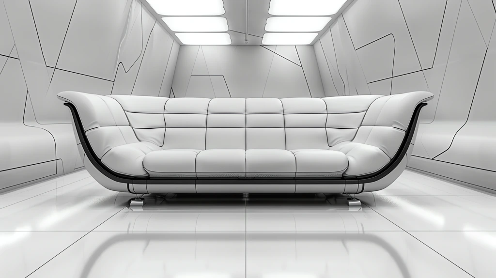 leather thin made very modern and minimalistic and futuristic sofa desktop wallpaper 4k