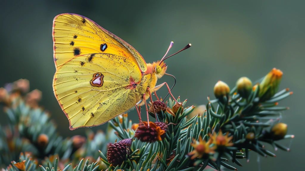 lenghth of a clouded yellow butterfly side view desktop wallpaper 4k