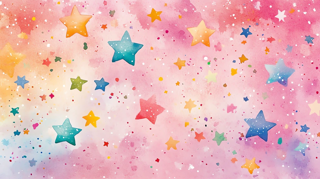 lots of colorful stars spread across the picture desktop wallpaper 4k